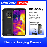 Osłona Ulefone 9 wytrzymały telefon komórkowy kamera termowizyjna FLIR®Android 10 128GB Smartphone Helio P90 telefon komórkowy 6600mAh 64MP 1
